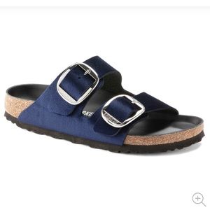 Navy Birkenstocks size 8